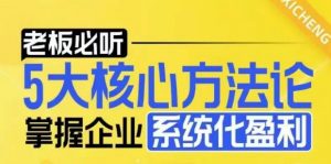【老板必听】5大核心方法论,掌握企业系统化盈利密码-网创星球