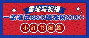 一条笔记8800+赞，涨粉2000+，火爆小红书的recraft雪地写祝福玩法(附提示词及工具)-网创星球