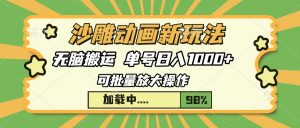 沙雕动画新玩法，无脑搬运，操作简单，三天快速起号，单号日入1000+-网创星球