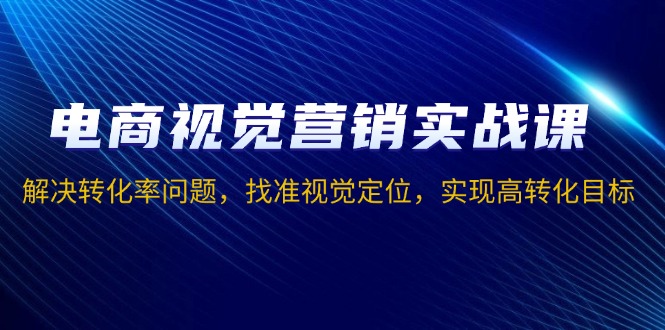 电商视觉营销实战课,解决转化率问题,找准视觉定位,实现高转化目标-网创星球