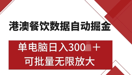 港澳数据全自动掘金,单电脑日入5张,可矩阵批量无限操作【仅揭秘】-网创星球