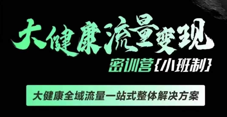 千万级大健康变现课线下课,大健康全域流量一站式整体解决方案-网创星球