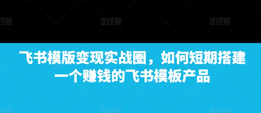 飞书模版变现实战圈,如何短期搭建一个赚钱的飞书模板产品-网创星球