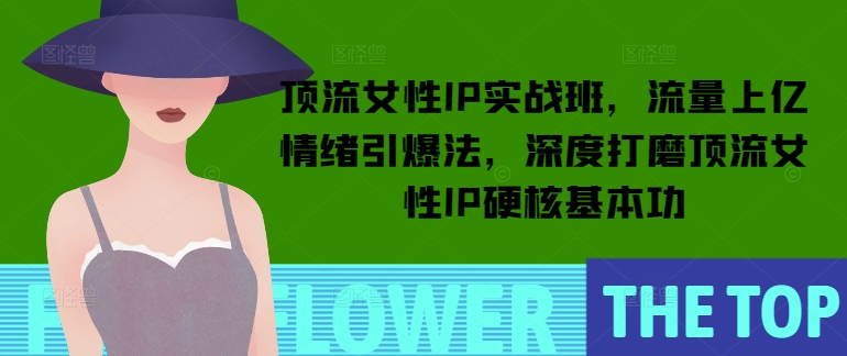 顶流女性IP实战班,流量上亿情绪引爆法,深度打磨顶流女性IP硬核基本功-网创星球