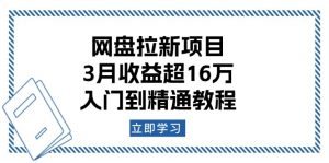 网盘拉新项目：3月收益超16万，入门到精通教程-网创星球