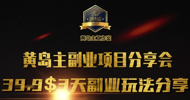 黄岛主副业分享会1期:3天3个副业玩法,速度上车-网创星球
