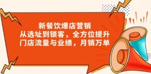 新 餐饮爆店营销,从选址到锁客,全方位提升门店流量与业绩,月销万单-网创星球
