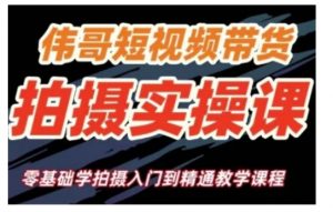 短视频带货拍摄实操课，零基础学拍摄入门到精通教学-网创星球