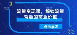 流量变现课,解锁流量背后的商业价值-网创星球