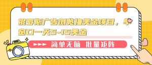 俄罗斯广告浏览撸美金项目，单窗口一天5-15美金-网创星球