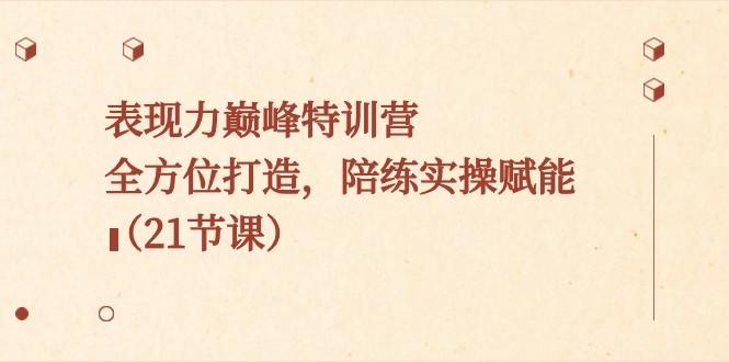 表现力巅峰特训营,全方位打造,陪练实操赋能(21节课)-网创星球