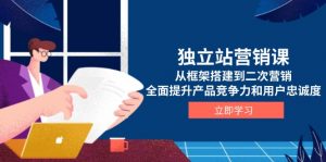 独立站营销课,从框架搭建到二次营销,全面提升产品竞争力和用户忠诚度-网创星球