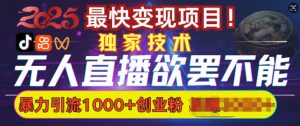 欲罢不能的无人直播引流,超暴力日引流1000+高质量精准创业粉-网创星球