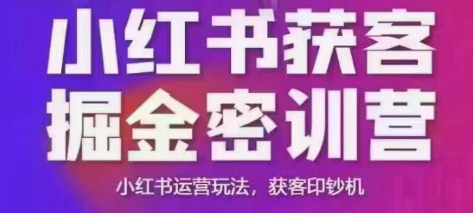 小红书获客掘金线下课,录音+ppt照片,小红书运营玩法,获客印钞机-网创星球