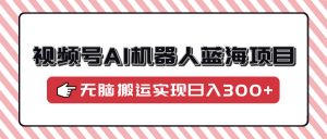 视频号AI机器人蓝海项目，操作简单适合0基础小白，无脑搬运实现日入300+-网创星球