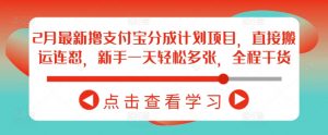 2月最新撸支付宝分成计划项目，直接搬运连怼，新手一天轻松多张，全程干货-网创星球