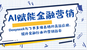 AI赋能金融营销:Deepseek与飞书多维表格的高效应用,提升金融行业的营销效率-网创星球