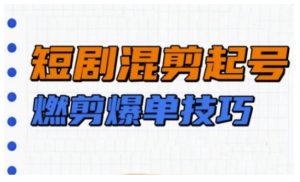 短剧实操教学,短剧混剪起号燃剪爆单技巧-网创星球