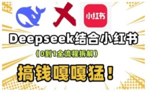 deepseek+小红书打造流量生产线实操课，0到1全流程拆解，搞钱嘎嘎猛-网创星球