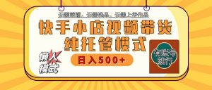 快手小店托管代运营 全程无需操作 二八分成 月入5000+-网创星球