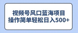 视频号风口蓝海项目,操作简单轻松日入500+-网创星球