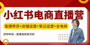 小红书电商直播训练营，直播带货+店铺运营+笔记运营-网创星球