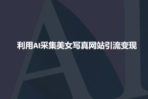 利用AI采集美女写真网站引流变现,引流嘎嘎的-网创星球