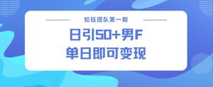 男粉引流新方法不违规，当日即可变现-网创星球