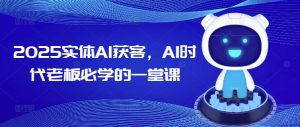 2025实体AI获客,AI时代老板必学的一堂课-网创星球