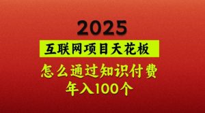 2025项目天花板,普通怎么通过知识付费翻身,年入百个【揭秘】-网创星球