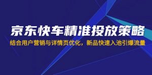 京东快车精准投放策略,结合用户营销与详情页优化,新品快速入池引爆流量-网创星球