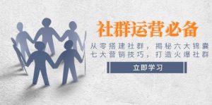 社群运营必备!从零搭建社群,揭秘六大锦囊、七大营销技巧,打造火爆社群-网创星球