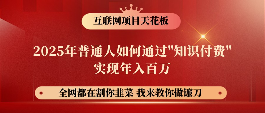 网创项目终点站-镰刀训练营超级IP合伙人,25年普通人如何通过“知识付费”年入百万-网创星球