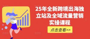 25年全新跨境出海独立站及全域流量营销实操课程，跨境电商独立站TIKTOK全域营销普货特货玩法大全-网创星球