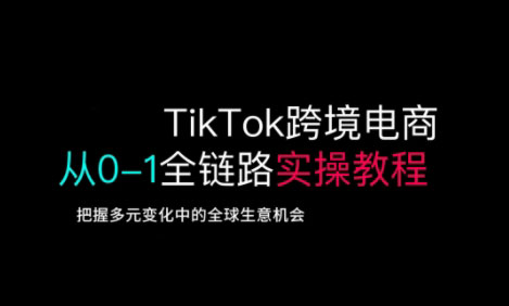 TikTok跨境电商从0-1全链路全方位实操教程,把握多元变化中的全球生意机会-网创星球