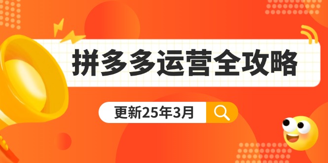 拼多多运营全攻略:从0到日销千单,爆款内功+付费推广+黑科技(更新25年3月-网创星球