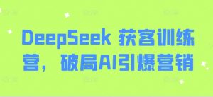 DeepSeek 获客训练营,破局AI引爆营销-网创星球