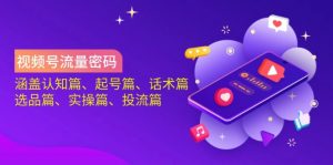 视频号流量密码：涵盖认知篇、起号篇、话术篇、选品篇、实操篇、投流篇-网创星球