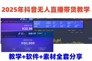 2025年抖音无人直播带货教学,从0到1全程干货快速撸金-网创星球