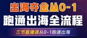 2025出海夺金从0-1跑通出海全流程,三节直播课从0-1跑通出海,教你用AI跑通全流程-网创星球