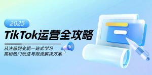 TikTok运营全攻略,从注册到变现一站式学习,揭秘热门玩法与限流解决方案-网创星球