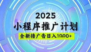 2025微信小程序推广计划,撸广告玩法,日均5张,稳定简单【揭秘】-网创星球