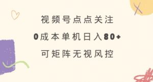 视频号点点关注,0成本单号80+,可矩阵,绿色正规,长期稳定【揭秘】-网创星球