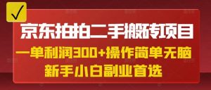 京东拍拍二手搬砖项目,一单纯利润3张,操作简单,小白兼职副业首选-网创星球