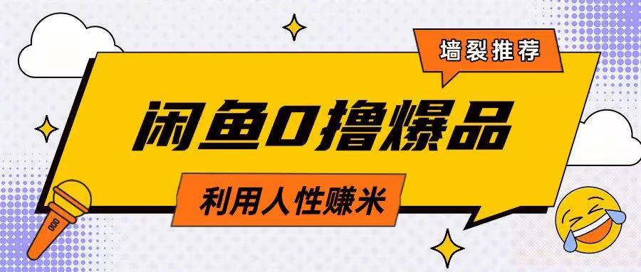 咸鱼0撸玩法利用人性售卖商品达到日挣2张的效果-网创星球