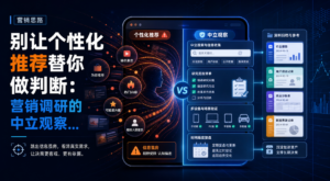 别让个性化推荐替你做判断:营销调研的中立观察流程实操-网创星球