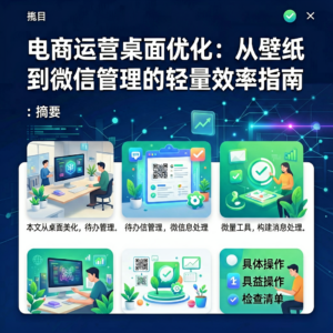 电商运营桌面优化：从壁纸到微信管理的轻量效率指南-网创星球