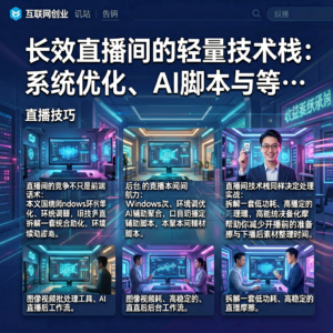 长效直播间的轻量技术栈：系统优化、AI脚本与素材处理实战-网创星球