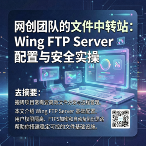 网创团队的文件中转站：Wing FTP Server 配置与安全实操-网创星球