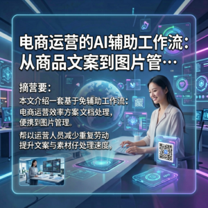 电商运营的AI辅助工作流：从商品文案到图片管理的轻量配置-网创星球